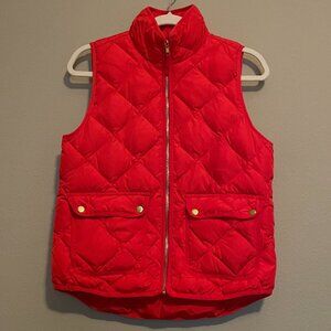 Woolrich, S,  Red, Full Gold Tone Zipper, Puffer, Down Vest